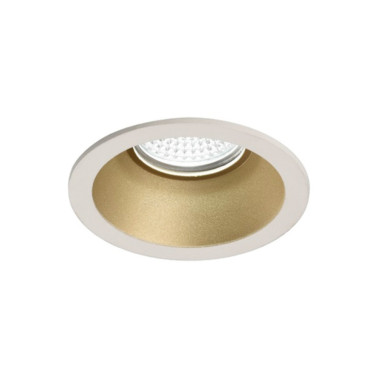 INCOLAMP 558 Empotrable Cóncavo GU10 Blanco-Oro Ø90