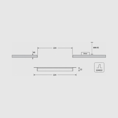 ONOK WALLWASHER Empotrable Negro Mate