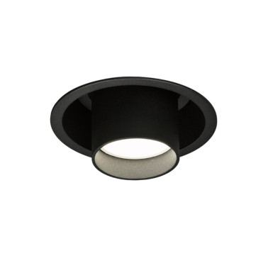 INCOLAMP 557 Tubo Orientable Empotrable Negro GU10