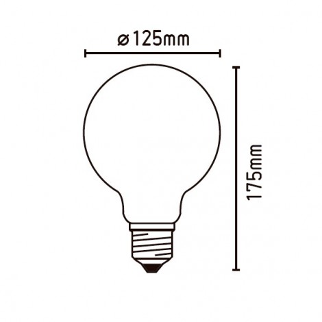 FARO BOMBILLA DECÓ GLOBO D125 E27 LED 4W