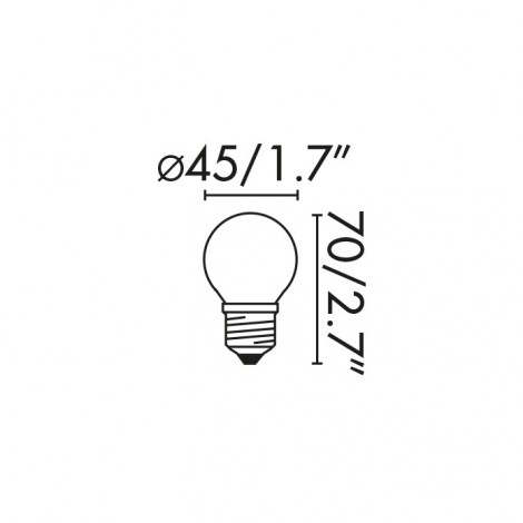 FARO BOMBILLA ESFÉRICA CLARA E27 LED 2W 2700K