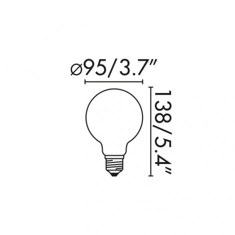 FARO BOMBILLA DECÓ GLOBO D95 E27 LED 4W