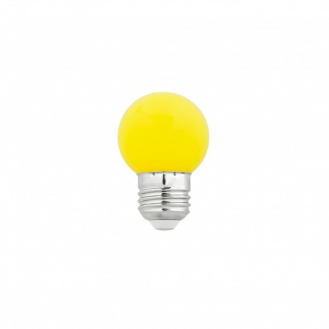 FARO BOMBILLA ESFÉRICA AMARILLA E27 LED 1W