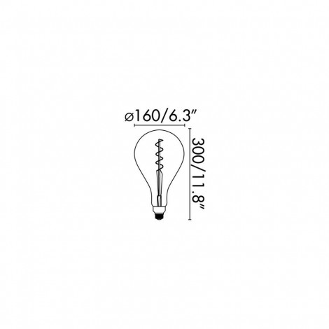 FARO BOMBILLA A160 ÁMBAR E27 LED 5W REGULABLE