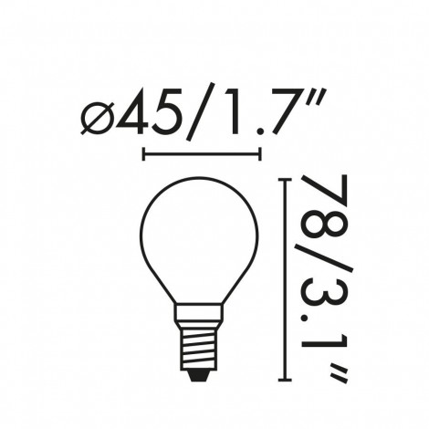 FARO BOMBILLA G45 MATE LED E14 4W 2700K