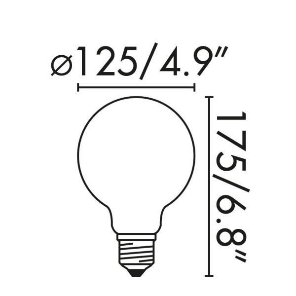 Bombilla LED G125 Globo E27 Regulable (6W) 