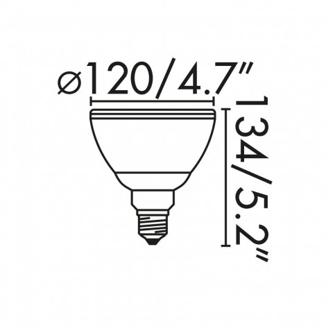 FARO BOMBILLA PAR38 E27 LED 12W 23º IP65