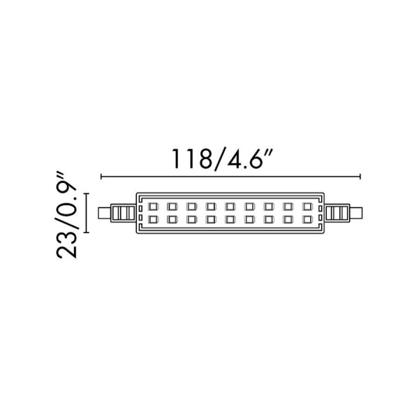 FARO BOMBILLA J118 LED 12W 360ẃ