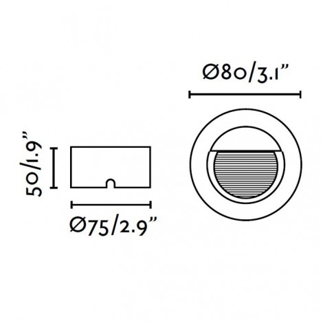 FARO MINI RACING Empotrable gris oscuro