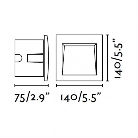 FARO SEDNA SQ 140 Empotrable Gris Oscuro