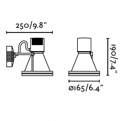 FARO PROJECT Lámpara proyector gris oscuro