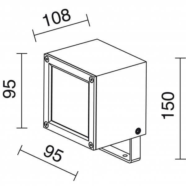 DOPO BARNI Lámpara proyector antracita led 9W 541lm 3000K