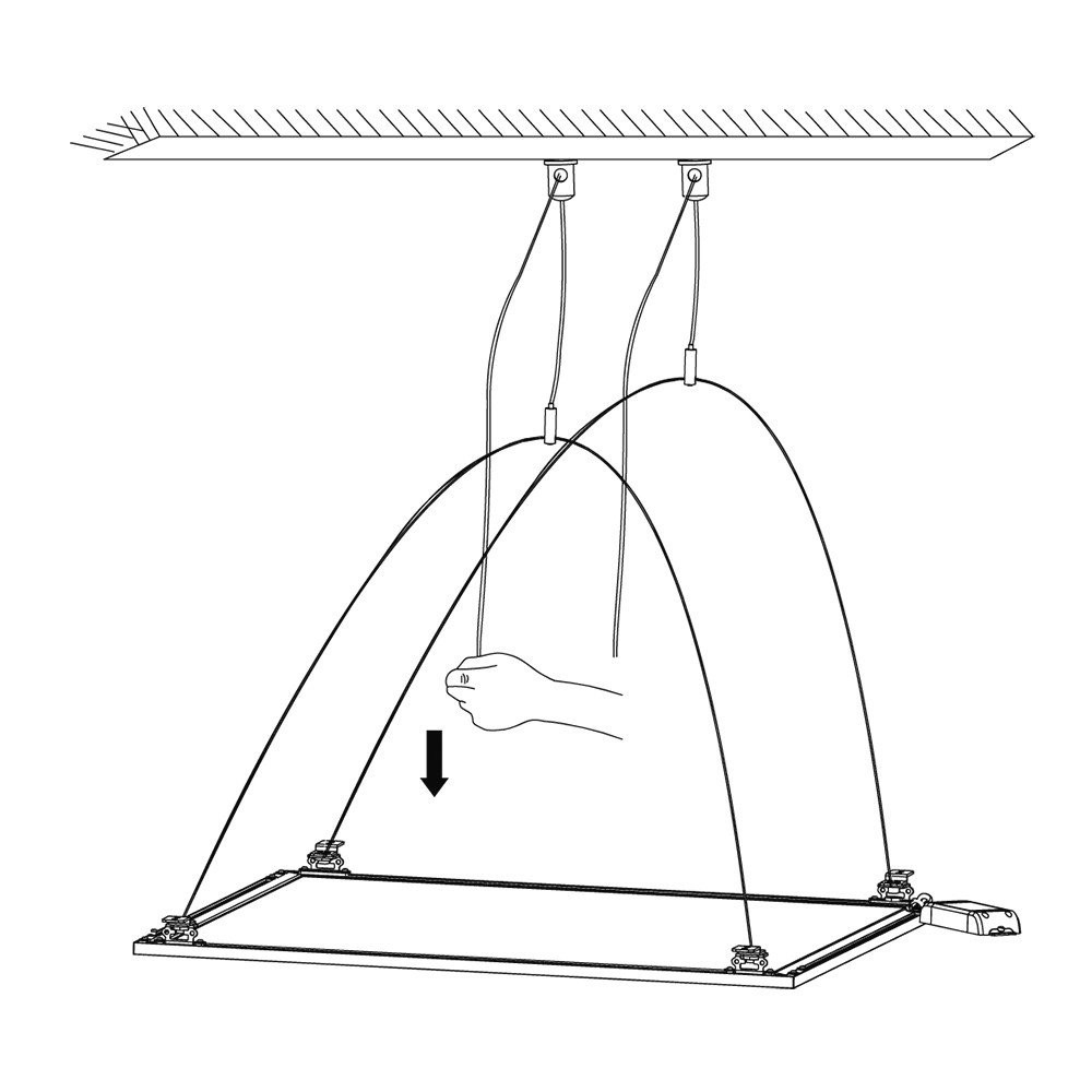 LIGHTED KIT DE SUSPENSIÓN 1C PARA PANEL