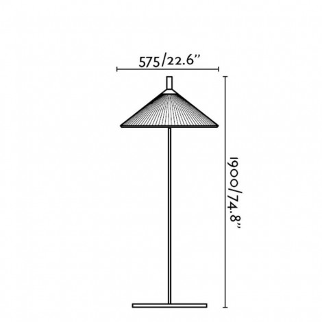 FARO SAIGON Lámpara de pie gris/blanco mate 2M R55