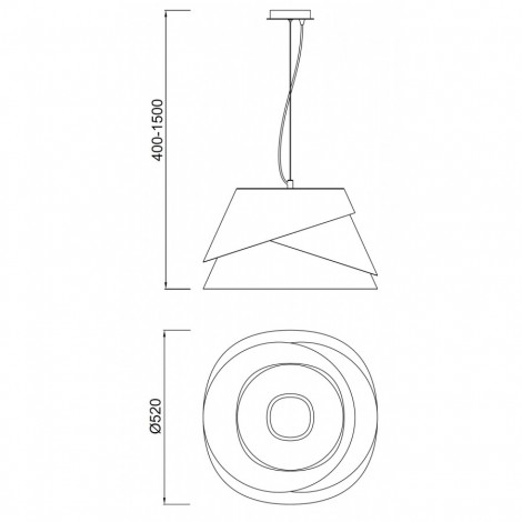 MANTRA ALBORAN Lámpara colgante blanco 3L