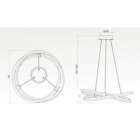 MANTRA INFINITY LINE Lámpara colgante cromo 60W