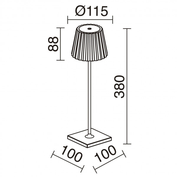 DOPO LITTA LED Lámpara sobremesa blanco