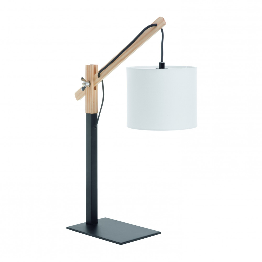 EXO LIGHTING BRITTA Lámpara sobremesa acero y madera de roble