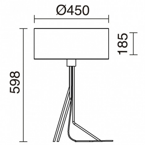 EXO LIGHTING DIAGONAL Lámpara sobremesa blanco Ø45