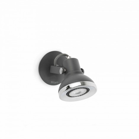 FARO RING Lámpara foco gris
