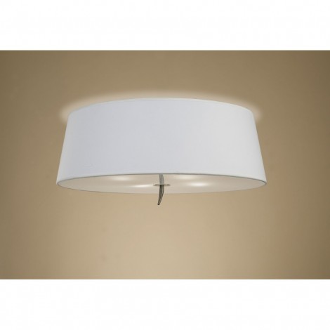 MANTRA NINETTE Lámpara plafón blanco y cuero 4L