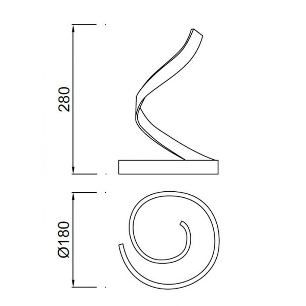 Plafonnier design simple - nur - ampoule led deco Mantra