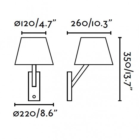 FARO MOMA-1 Lámpara aplique negro