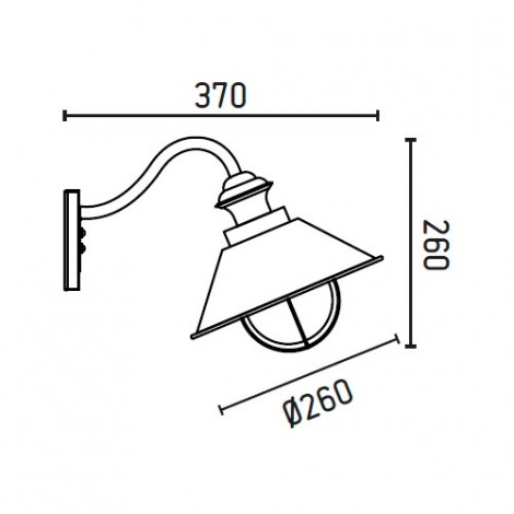 FARO NÁUTICA 310 Aplique Marrón Óxido