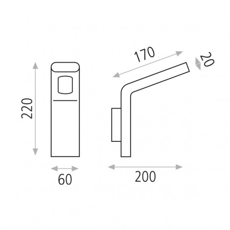 ACB ZEN LED aplique antracita