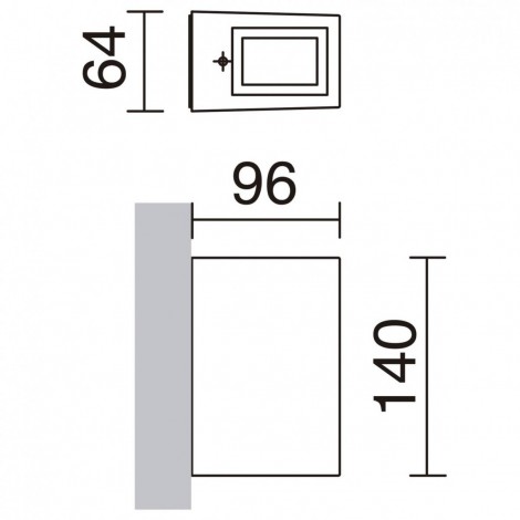 DOPO UFO LED aplique gris