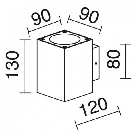 DOPO BINDÓ SQUARE LED aplique antracita