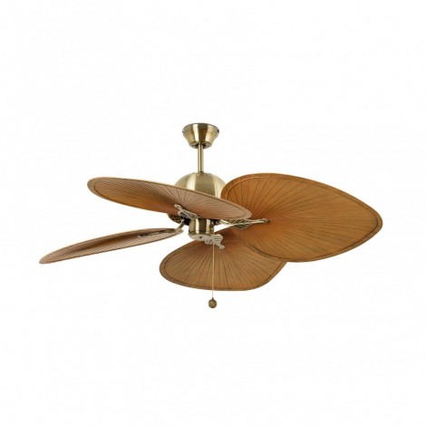 FARO CUBA L Ventilador de techo sin luz oro viejo Ø132CM