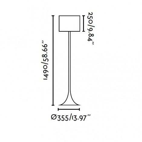 FARO BLACK Lámpara de pie negra