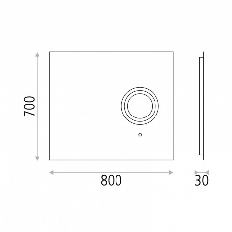 ACB OLTER ESPEJO CON LUZ 800X700