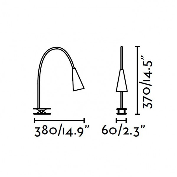 FARO LENA Lámpara pinza negra 52061