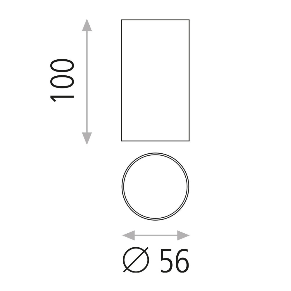 ACB ZOOM Lámpara plafón negro
