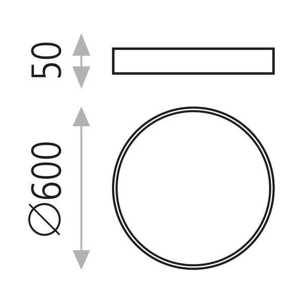 ACB LONDON LED Lámpara plafón negro Ø60