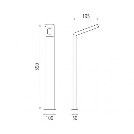 ACB ZEN LED baliza antracita IP54