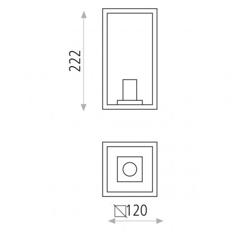 ACB CUBE Aplique E27 Antracita