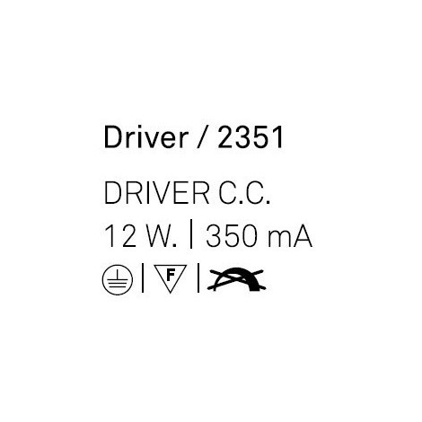 MILAN DRIVER C.C. 12W 350mA no regulable