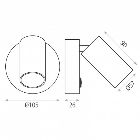 ACB GINA Aplique Orientable Blanco