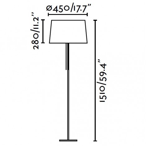 FARO VOLTA Lámpara de pie blanca