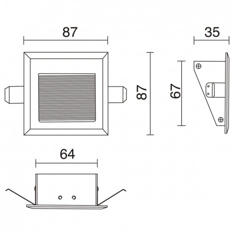 INDELUZ WINDOW 2 Empotrable de pared blanco