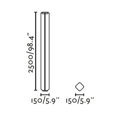 FARO BU-OH 2500 Farola Gris Oscuro