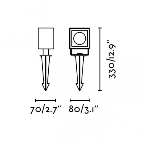 FARO SOBEK Proyector con Estaca Negro