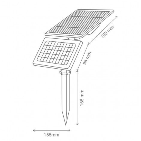 SULION BIRD LED estaca solar negro