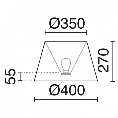 EXO LIGHTING FIRENZE Pantalla pie blanco Ø400