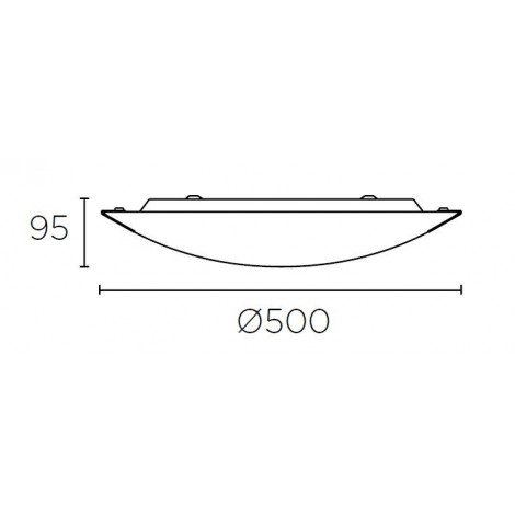 LEDSC4 CLIP Plafón cristal satinado