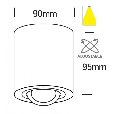 ONE LIGHT Foco Orientable Ø95 Blanco