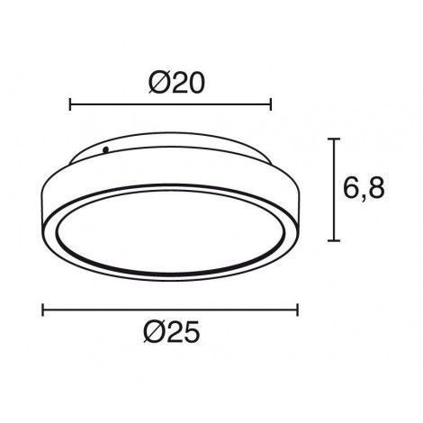 DOPO BLERA ROUND LED plafón gris 15W